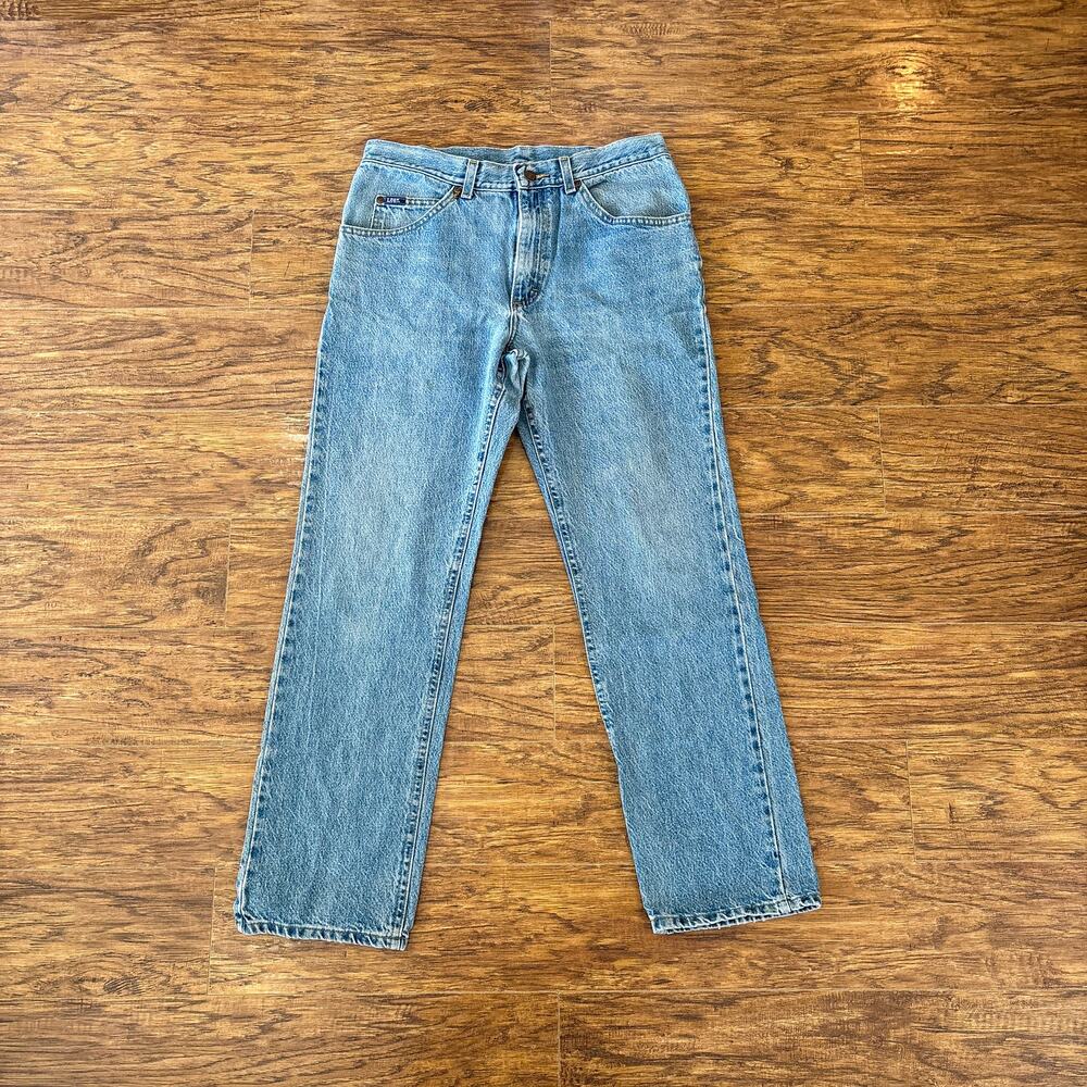 Vintage Lee Regular Fit Light Wash Blue Denim Jeans 33x30